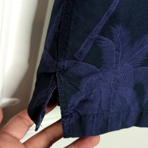 Paradise Style Hawaii Vintage Tropical Button Down Surf Shirt Blue Casual L - Picture 8 of 12